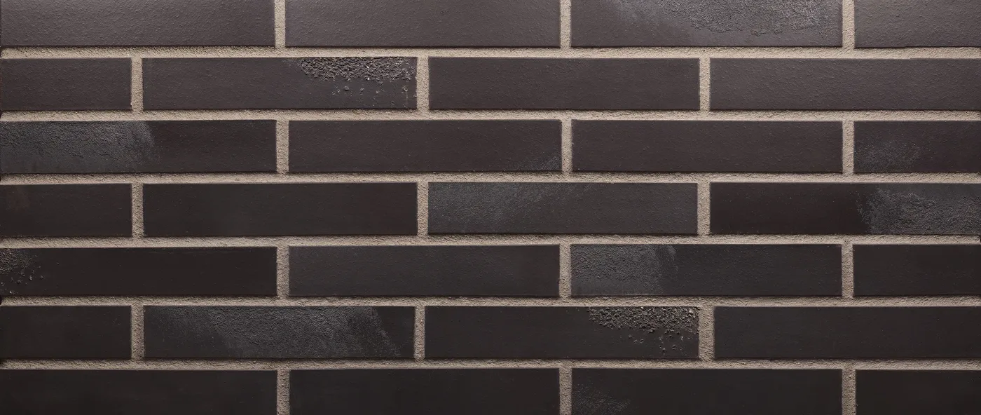 King Klinker Volcanic Black thin brick, long format