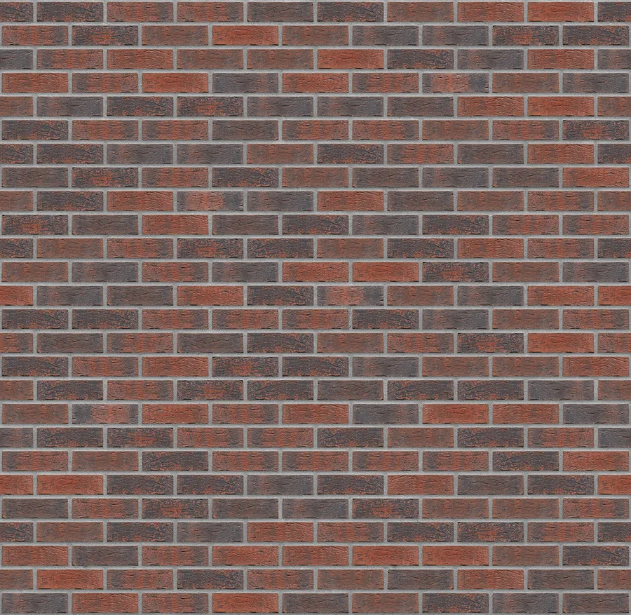 Bengali Night thin brick with Medium Gray joints