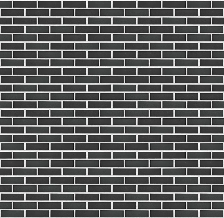 Black Stone thin brick with White joints