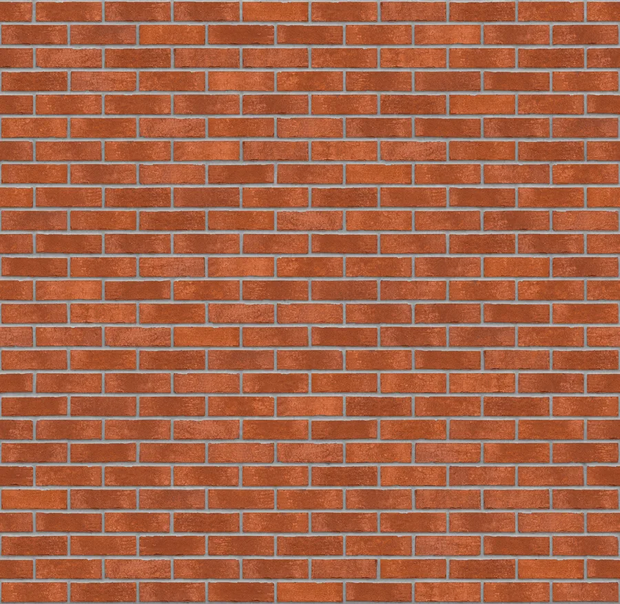 Brilliant Cedar thin brick with Medium Gray joints