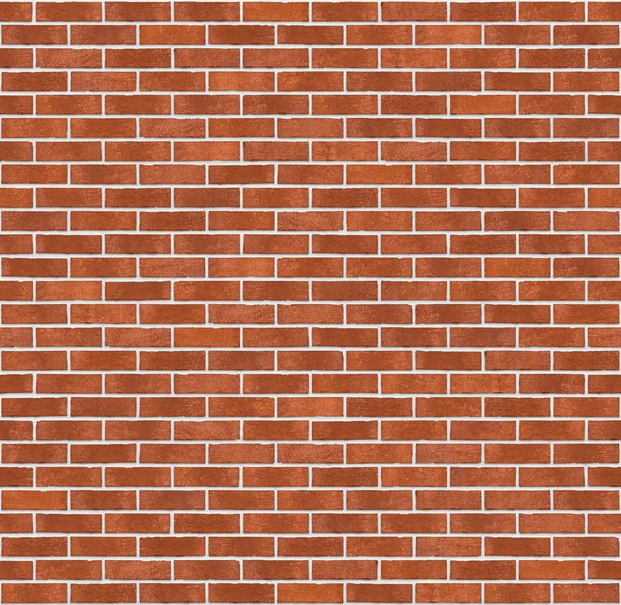 Brilliant Cedar thin brick with White joints