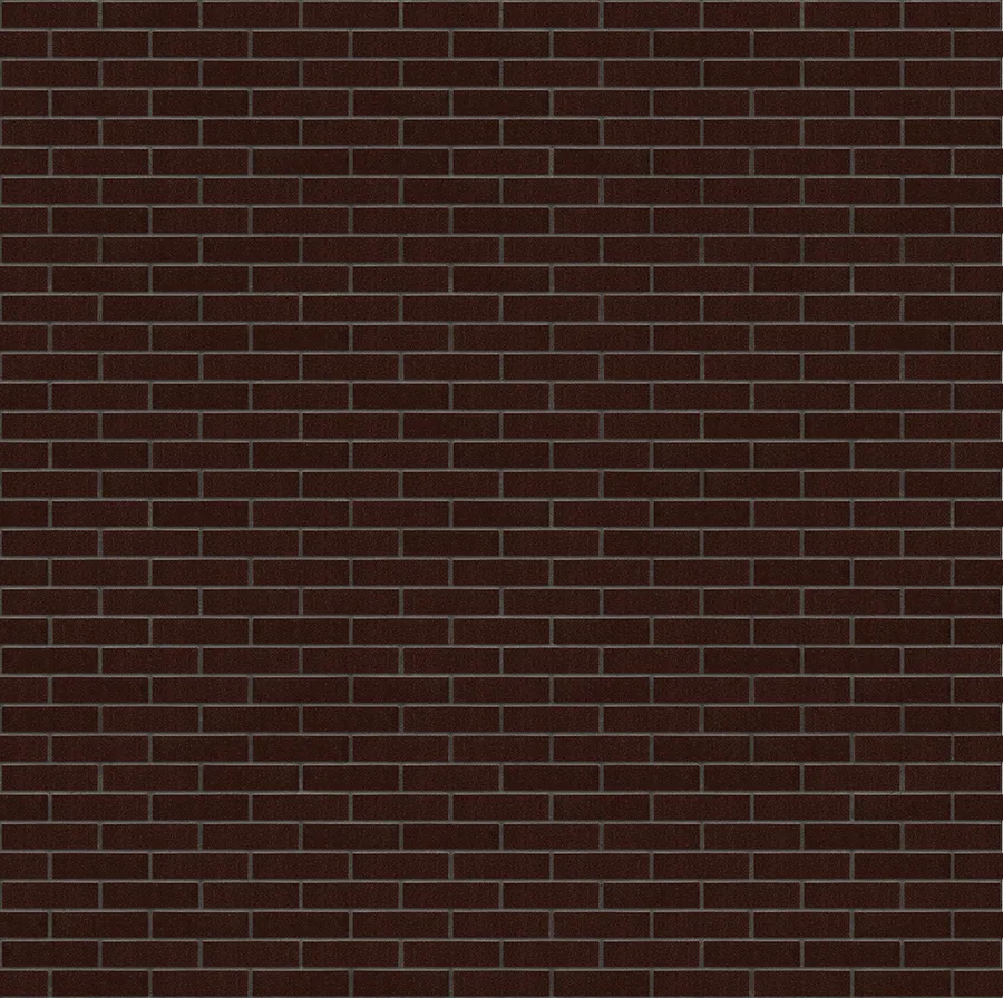 Brown Glazed thin brick with Charcoal joints