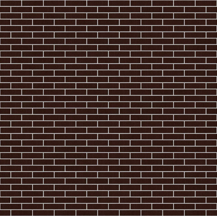 Brown Glazed thin brick with Light Gray joints