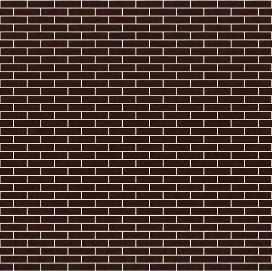 Brown Glazed thin brick with White joints