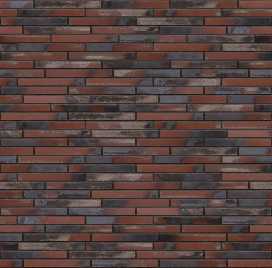 Coral Star thin brick with Charcoal joints