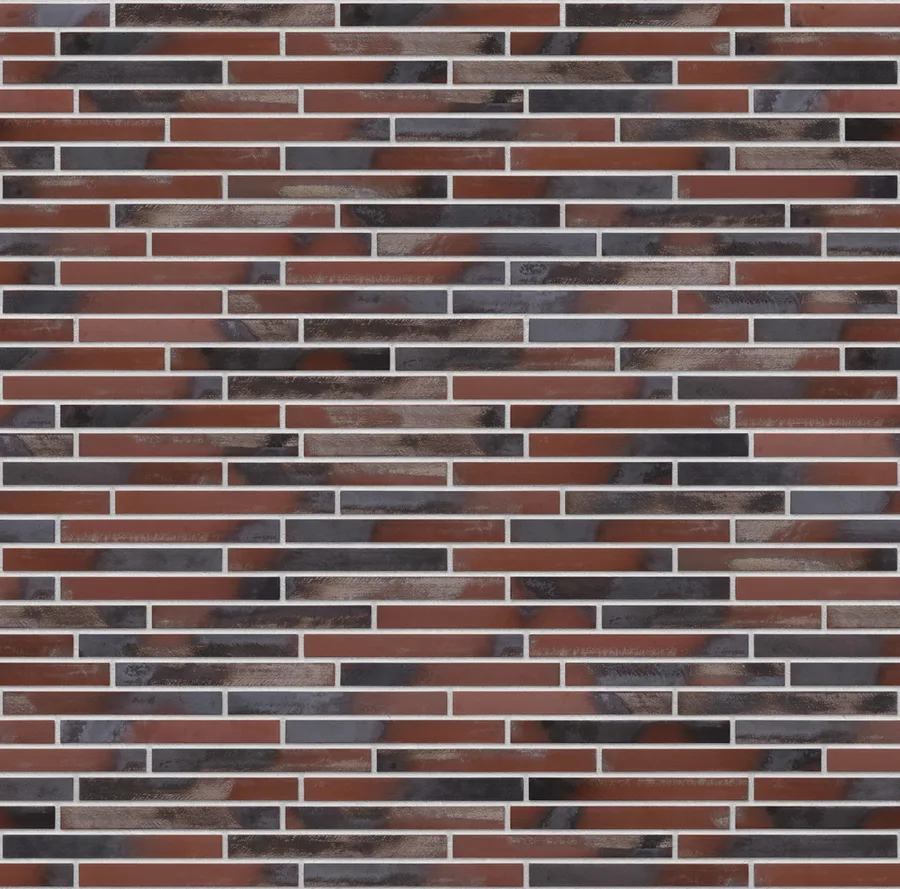 Coral Star thin brick with Light Gray joints