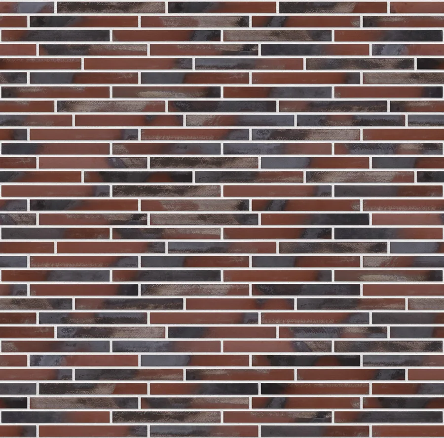 Coral Star thin brick with Medium Gray joints