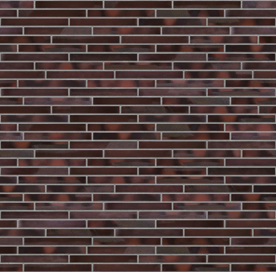 Crimson Reflections thin brick with Medium Gray joints