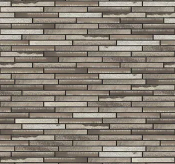 Dolomite Brick thin brick with Charcoal joints