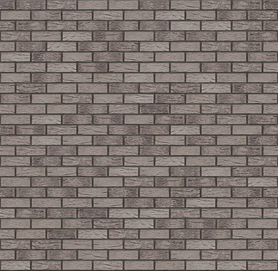 Glacier Cave thin brick with Charcoal joints