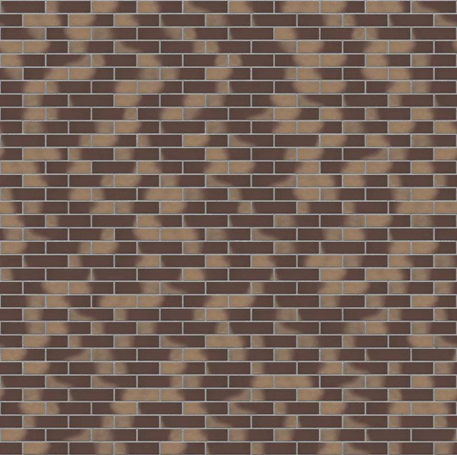 Golden Autumn thin brick with Medium Gray joints