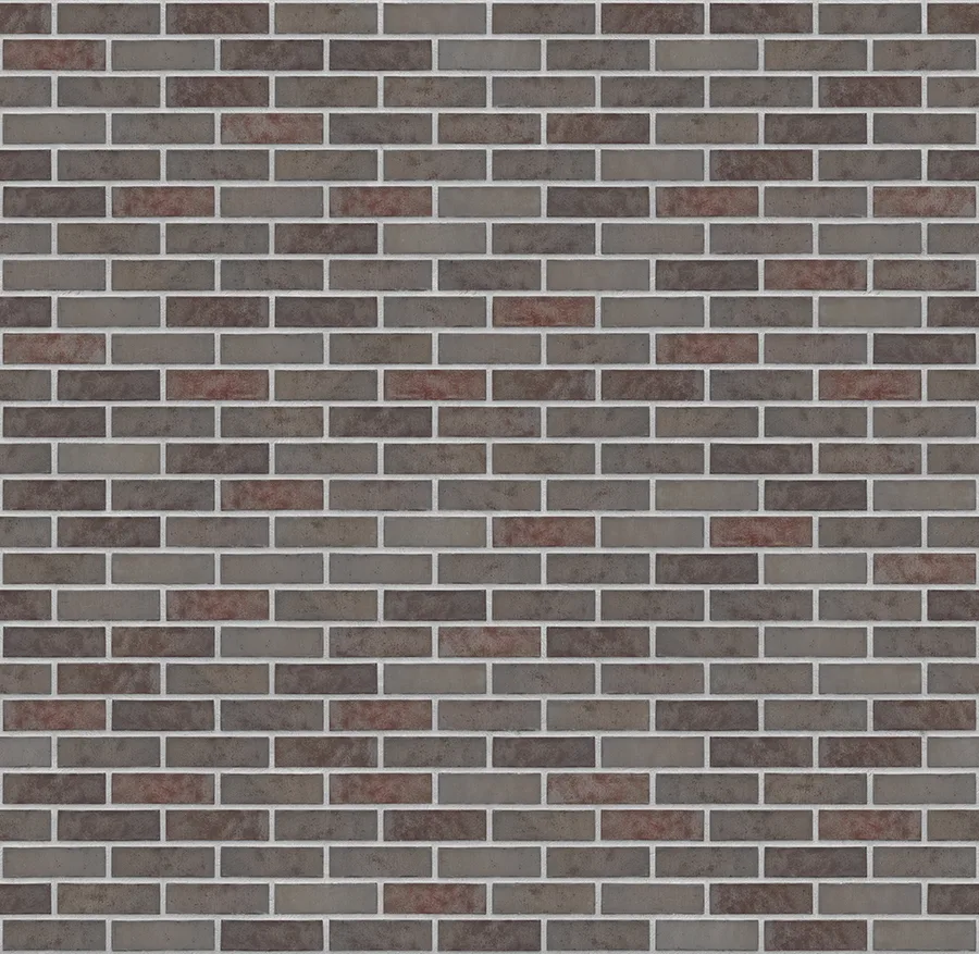 Grey Satin thin brick with Light Gray joints