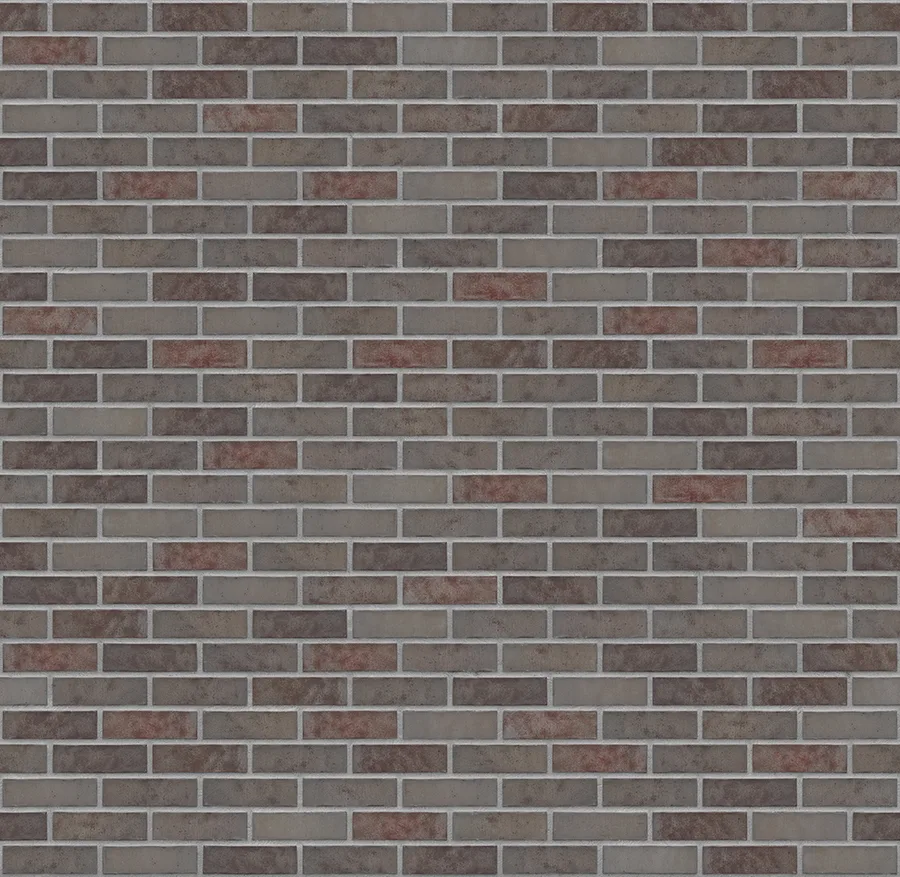 Grey Satin thin brick with Medium Gray joints