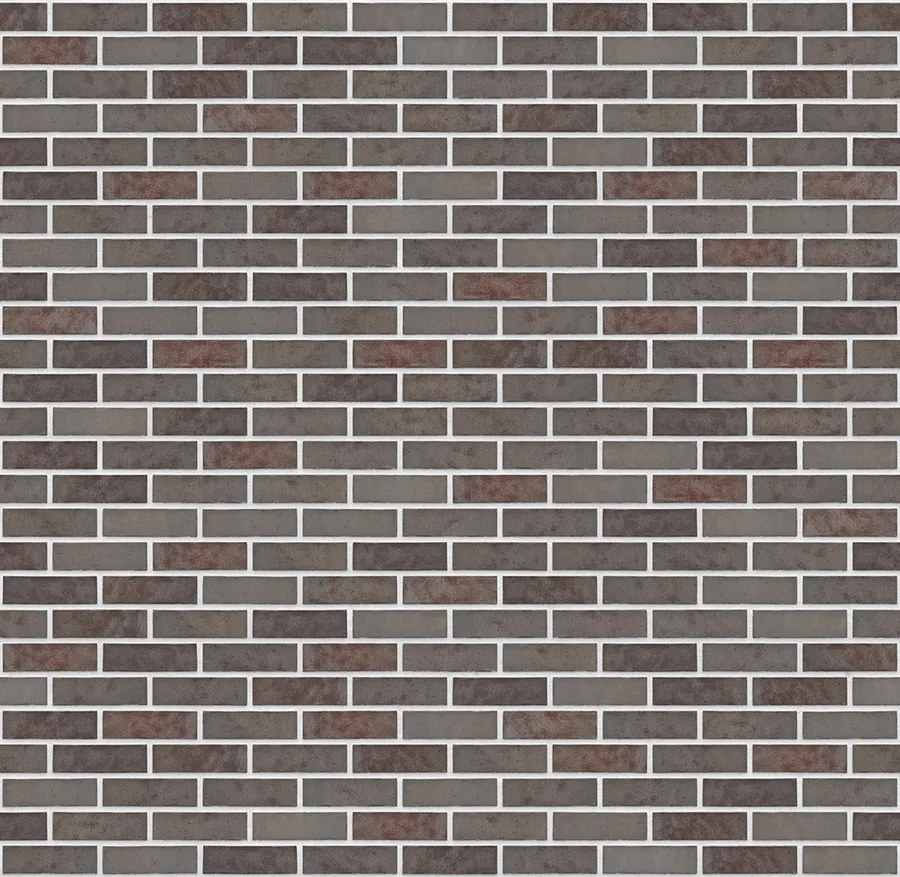 Grey Satin thin brick with White joints