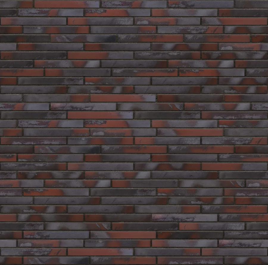 Iron Clay thin brick with Charcoal joints