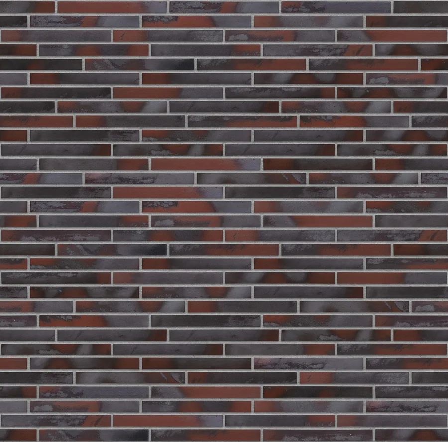 Iron Clay thin brick with Medium Gray joints