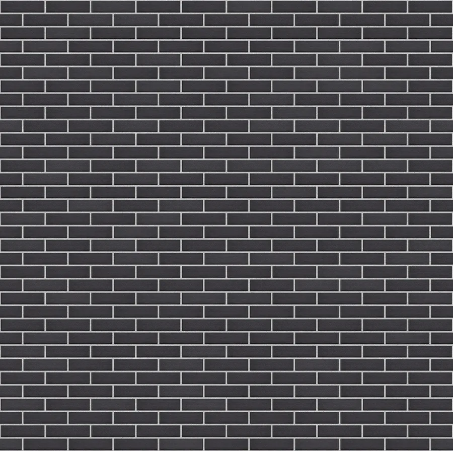 Manganese thin brick with Light Gray joints