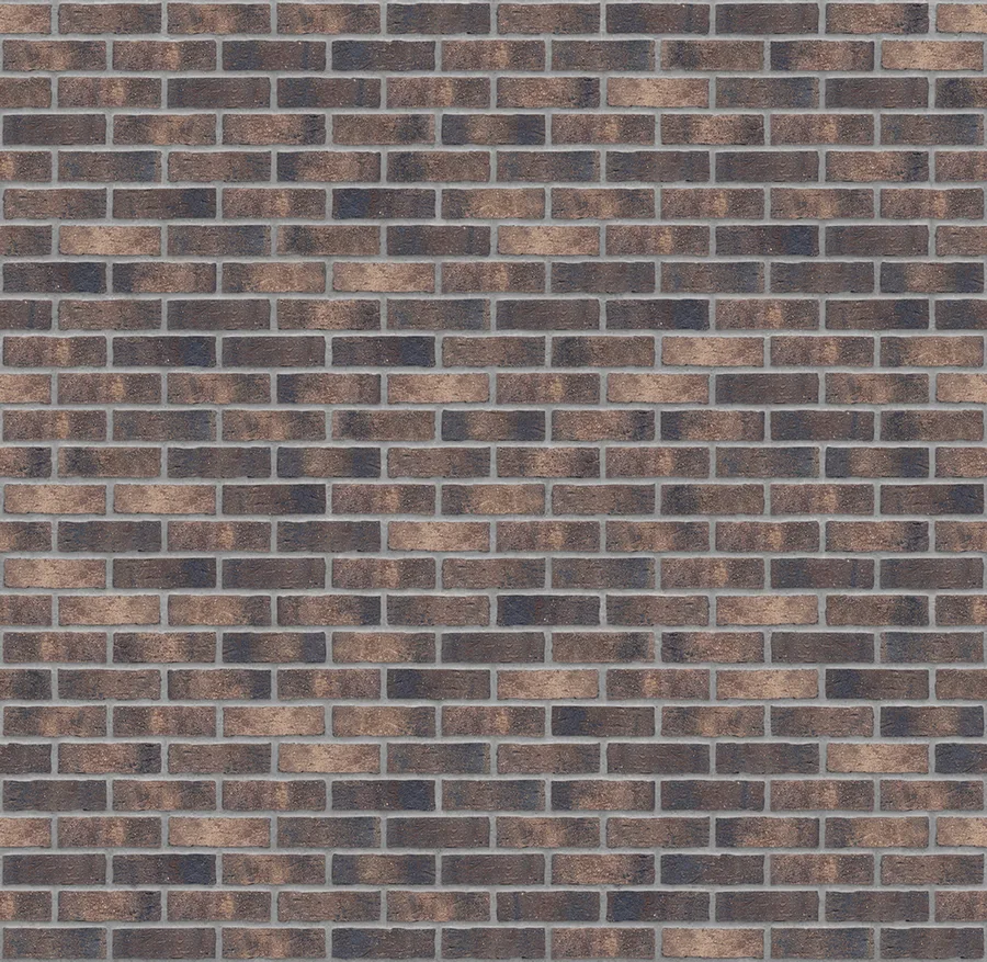 Mocha Blend thin brick with Medium Gray joints