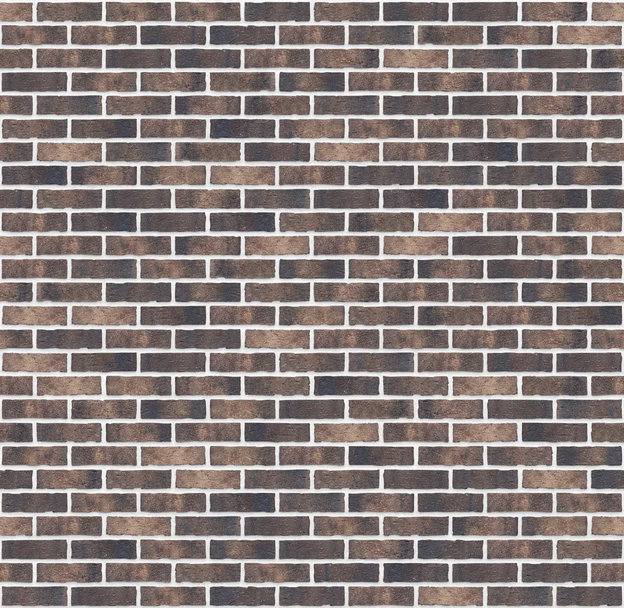Mocha Blend thin brick with White joints