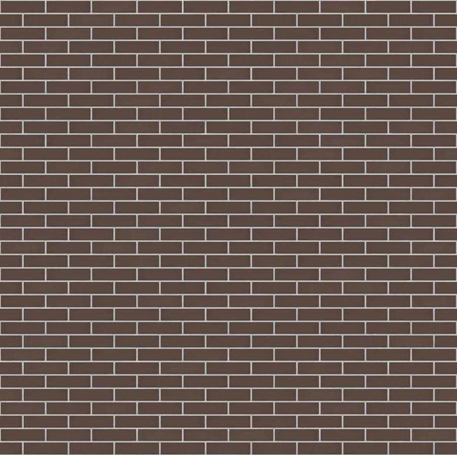 Natural Brown thin brick with Light Gray joints