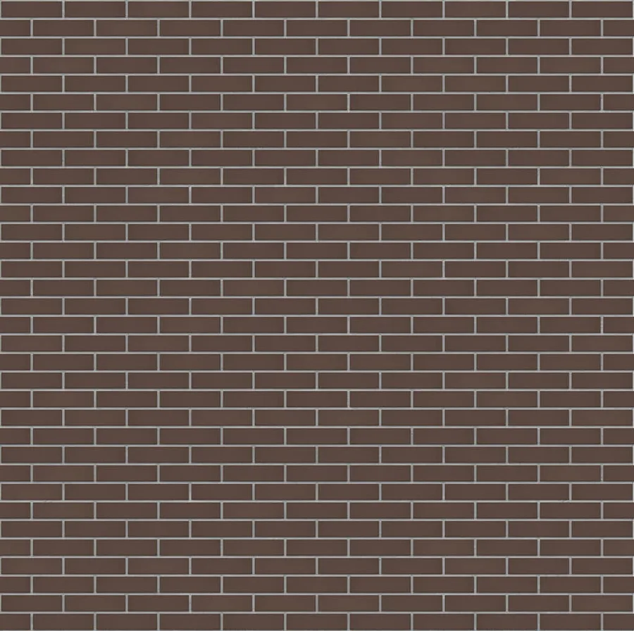 Natural Brown thin brick with Medium Gray joints
