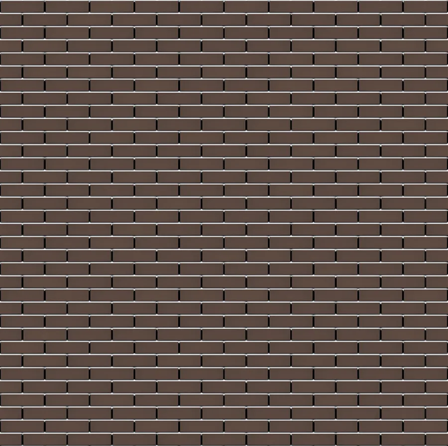 Natural Brown thin brick with White joints