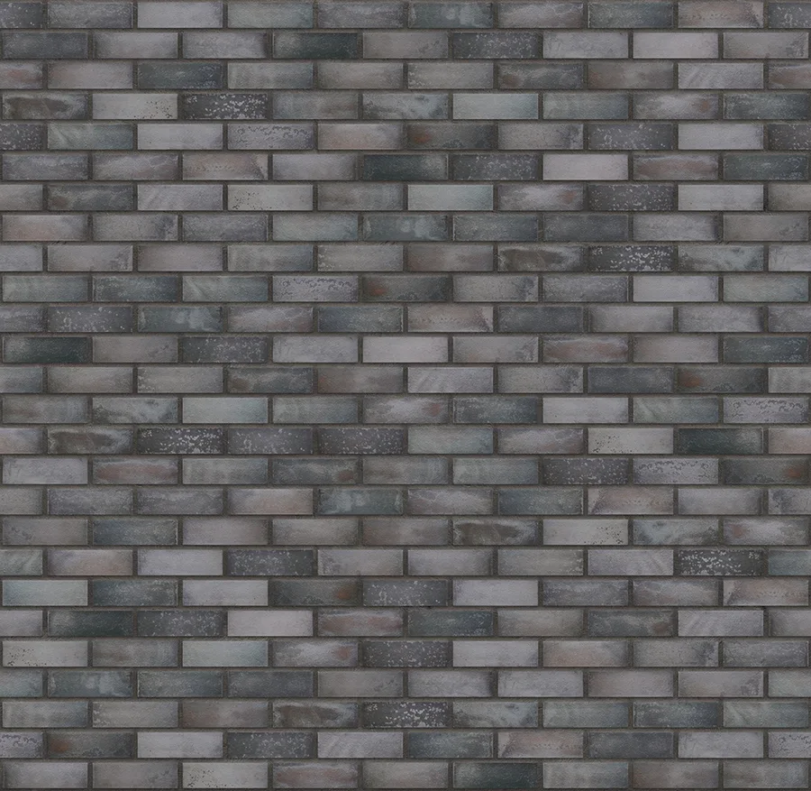 Obsidian Shadow thin brick with Charcoal joints