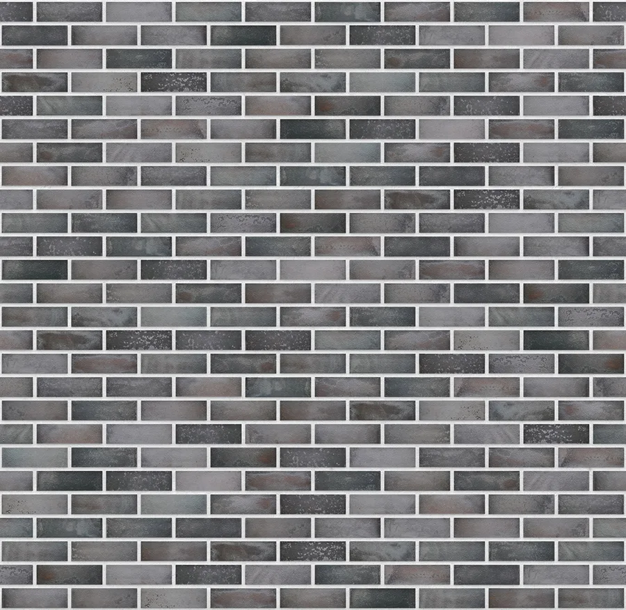Obsidian Shadow thin brick with White joints