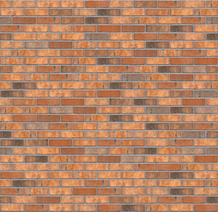 Old House thin brick with Medium Gray joints