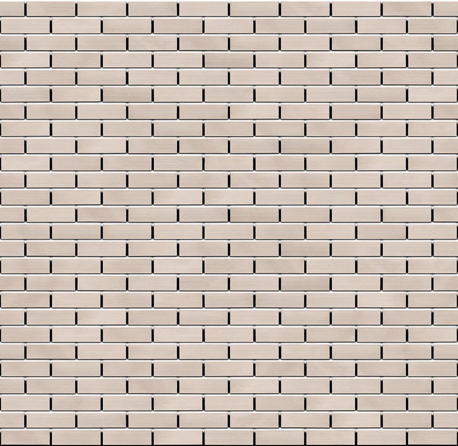 Pacific Pearl thin brick with White joints