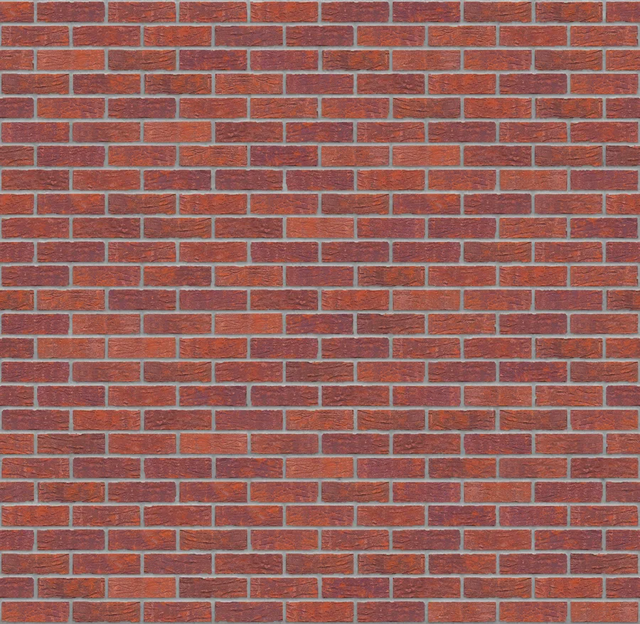 Radiant Sunset thin brick with Medium Gray joints
