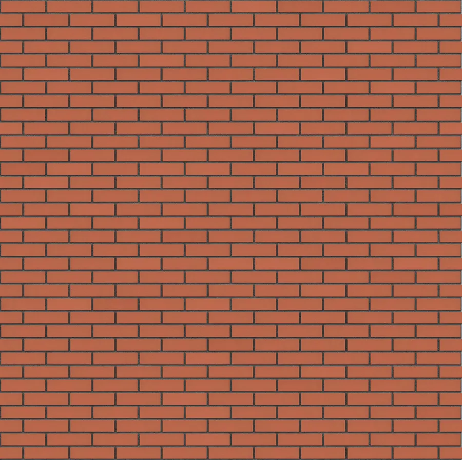 Ruby Red thin brick with Charcoal joints