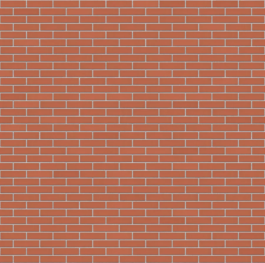 Ruby Red thin brick with Light Gray joints