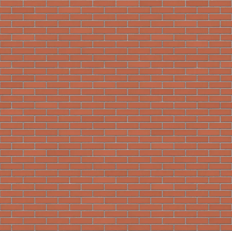 Ruby Red thin brick with Medium Gray joints