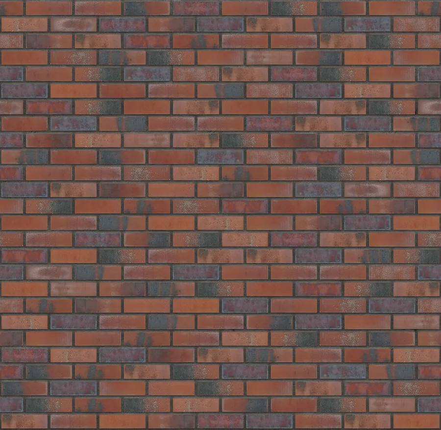 Rustic Rave thin brick with Charcoal joints