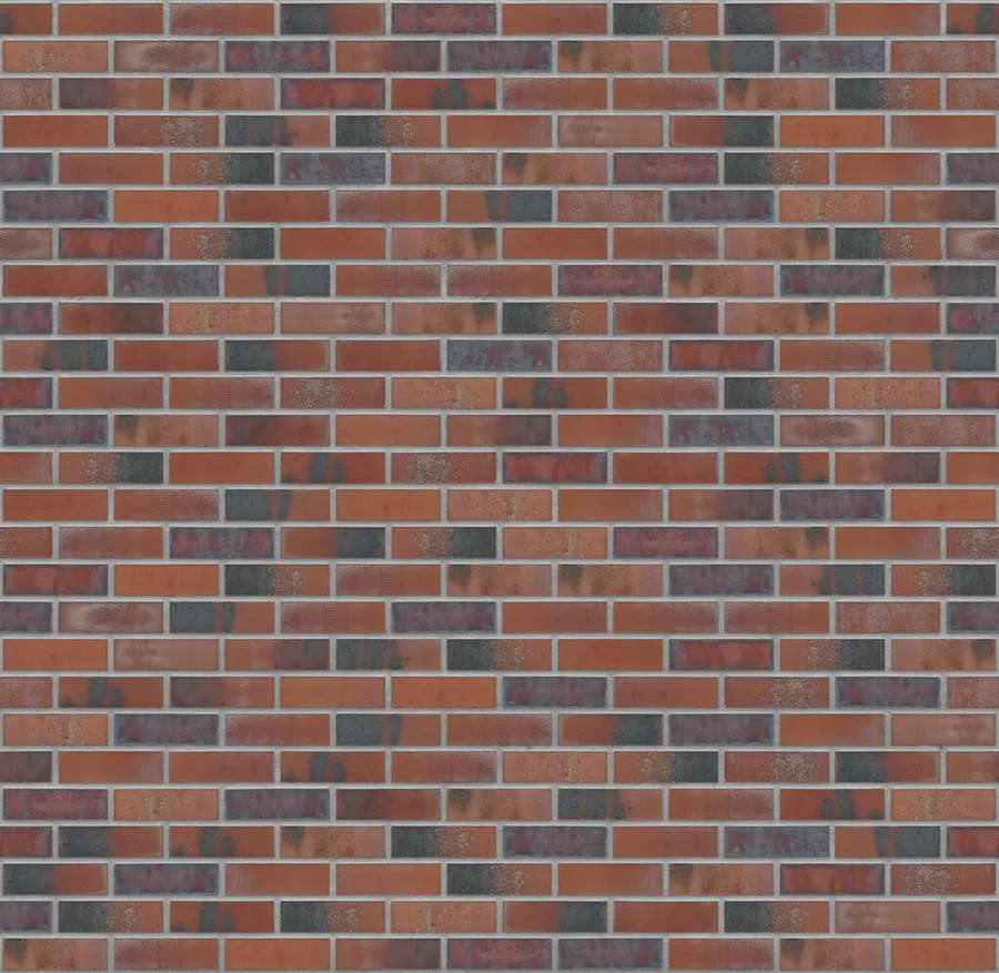 Rustic Rave thin brick with Medium Gray joints