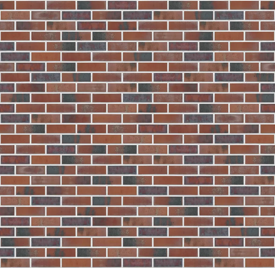 Rustic Rave thin brick with White joints