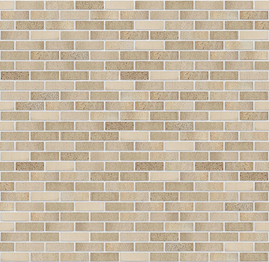 Sand Pepper thin brick with White joints