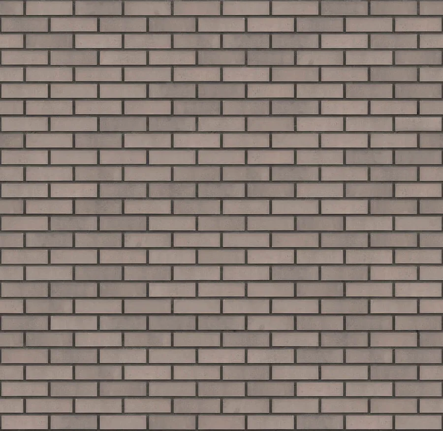 Silver Fox thin brick with Charcoal joints