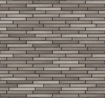 Silver Stone thin brick with Charcoal joints
