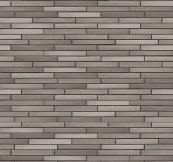 Silver Stone thin brick with Grey joints
