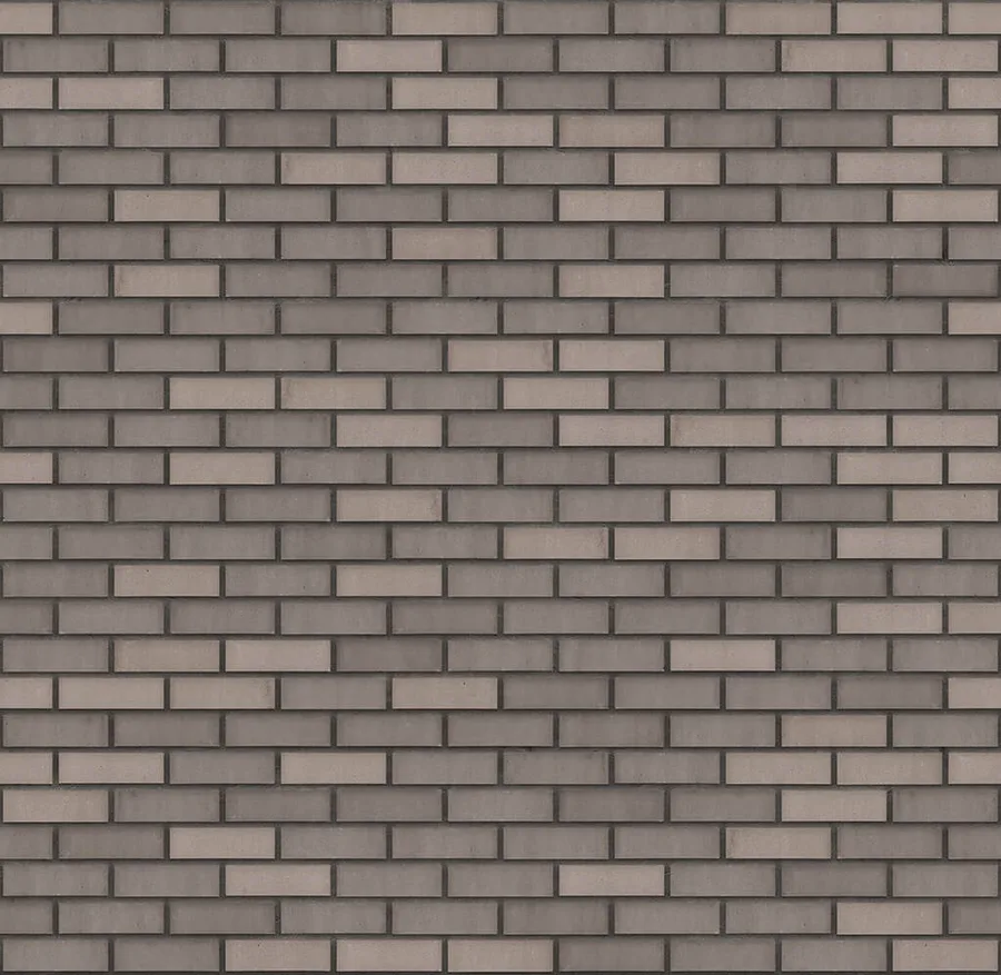 Snow Brick thin brick with Charcoal joints