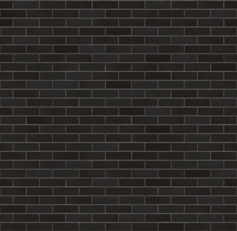 Super Black thin brick with Charcoal joints