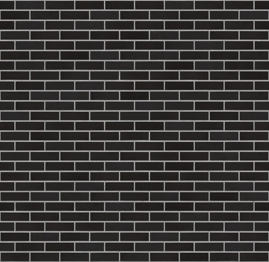 Super Black thin brick with Medium Gray joints