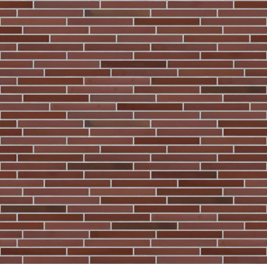 Tibetan Flame thin brick with Light Gray joints