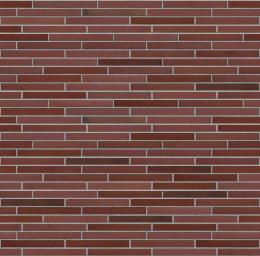 Tibetan Flame thin brick with Medium Gray joints