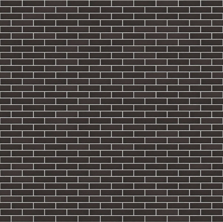 Volcanic Black thin brick with Light Gray joints