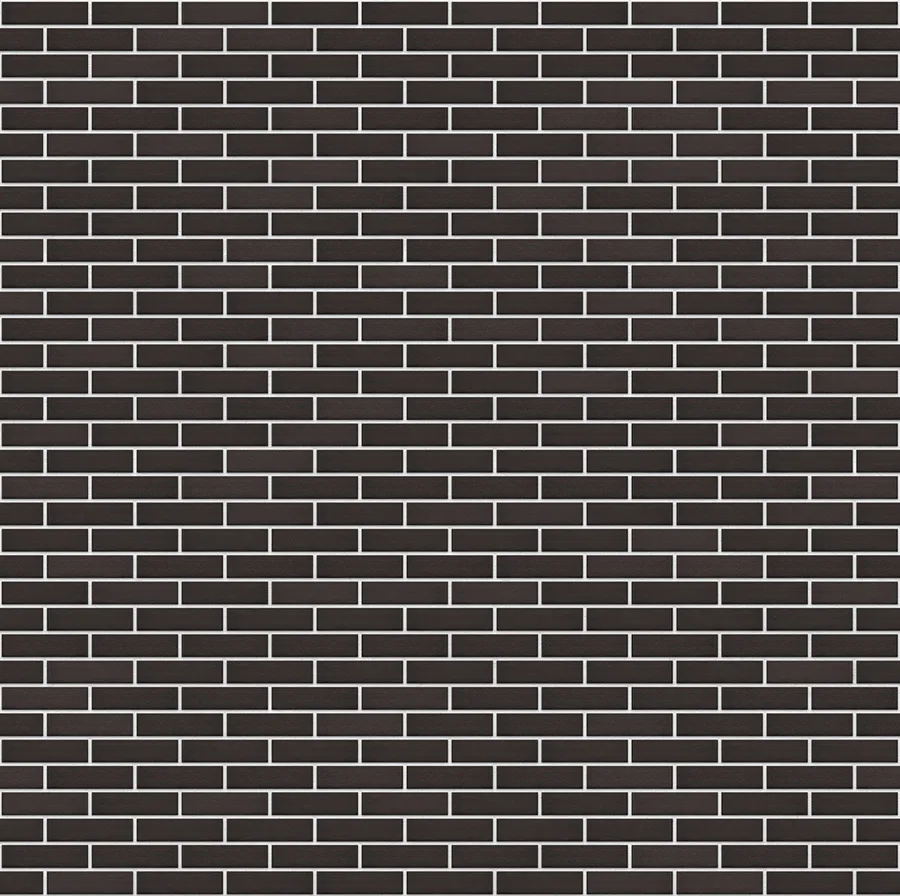 Volcanic Black thin brick with White joints