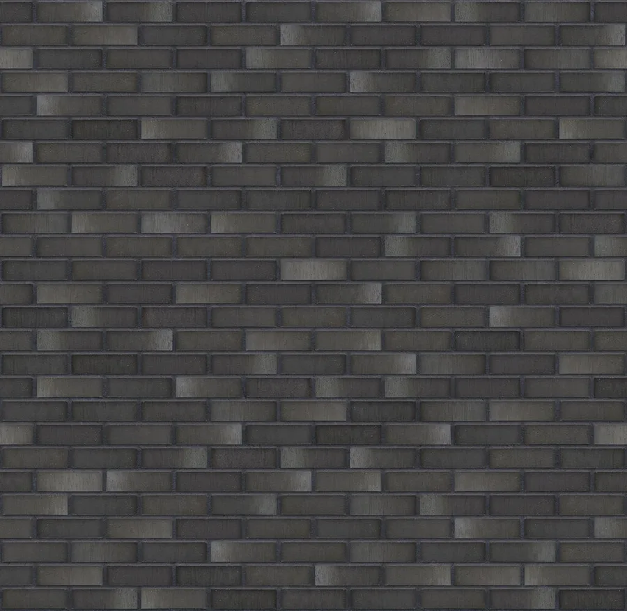 White Night thin brick with Charcoal joints