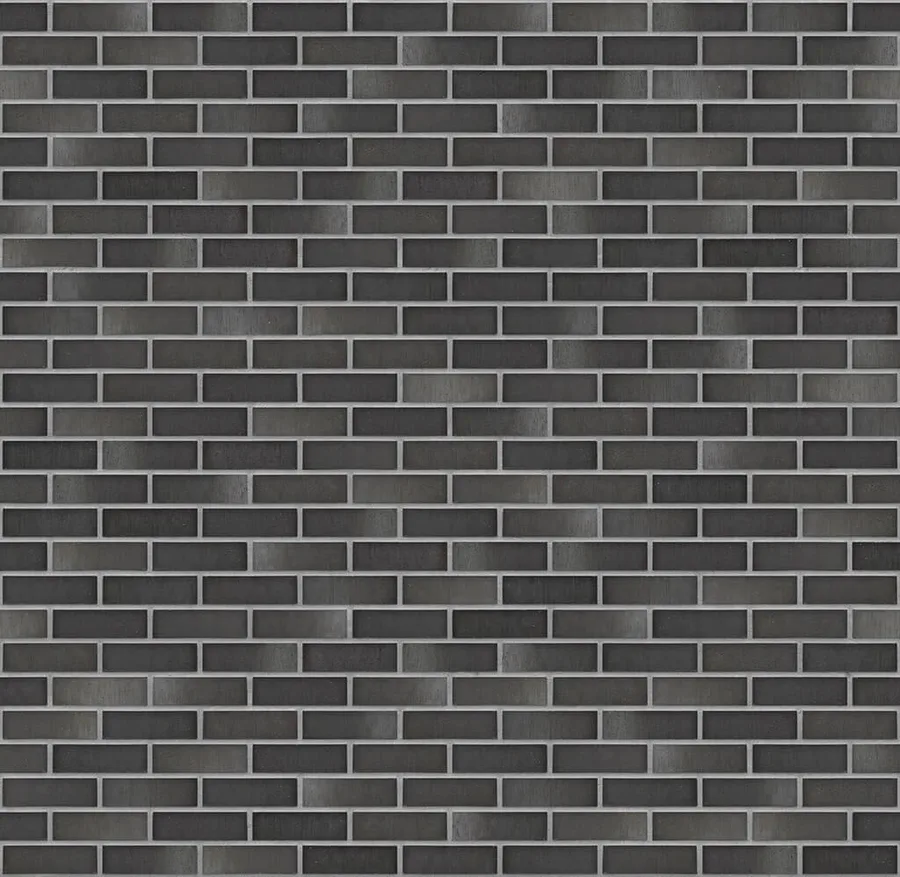 White Night thin brick with Light Gray joints